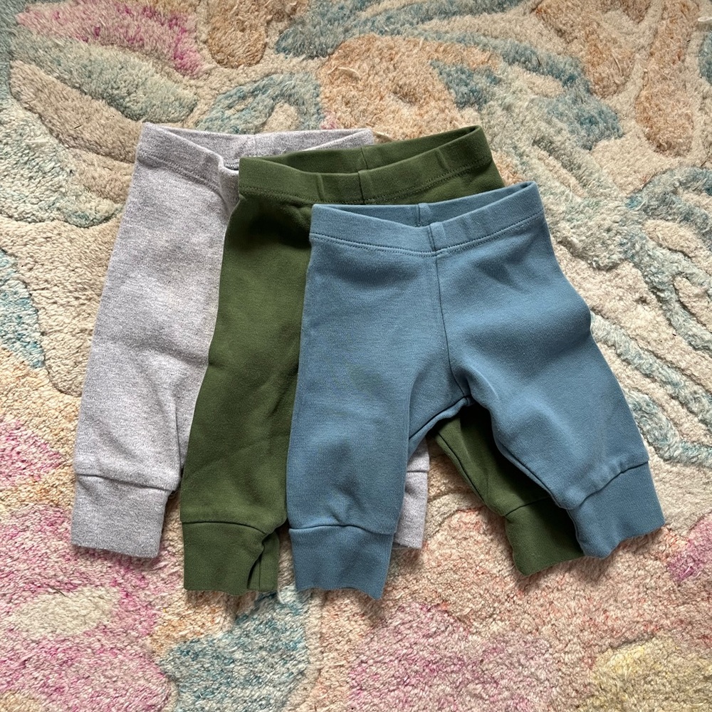 3-pack organic cotton pants